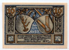 1921 Germany Forst Notgeld 10 Pfennig Note (1791)
