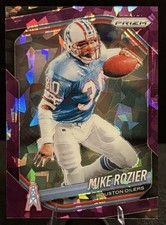 MIKE ROZIER 🔥 2025 PRIZM SP /225 PURPLE CRACKED ICE REFRACTOR HOUSTON OILERS