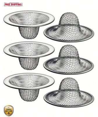 10 Pcs Stainless Steel Sink Strainer - Mesh Drain & Hair Catcher for Bathroom
