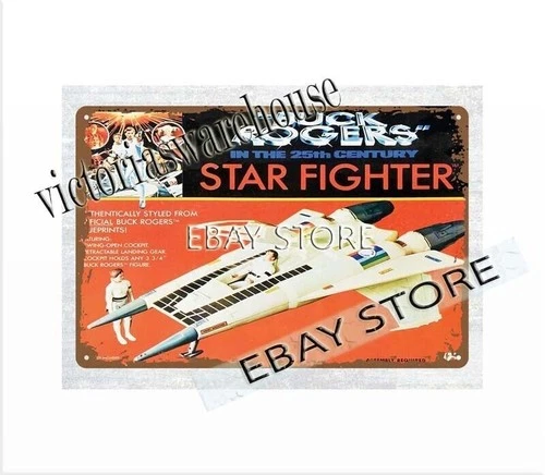 BUCK ROGERS 25TH CENTURY STAR FIGHTER TOY metal tin sign plaque wall man cave