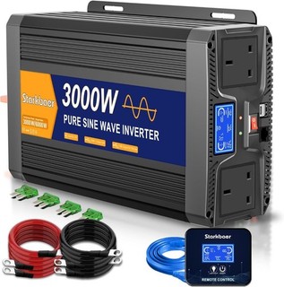 3000W Pure Sine Wave Inverter 12V to 240V LCD Remote for Emergency and Off‑Grid