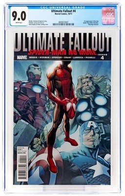 Marvel Ultimate Fallout #4 Comic Book [First Miles Morales CGC graded 9.0]