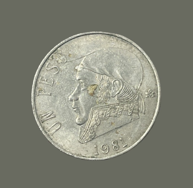 1981-Mo Mexico 🇲🇽 1 Peso Copper-Nickel Coin