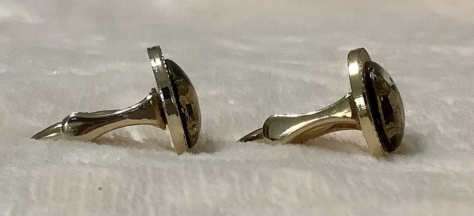 Vintage Aries Zodiac Sign Gold Tone (Gilt) Cufflinks w/ Bullet Closure Free S/H - Image 4 of 4