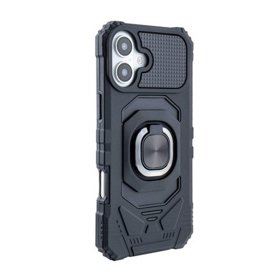 Reiko Kickstand Ring Holder TPU Shockproof Case for iPhone 16 PLUS
