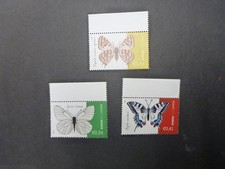 2020 CYPRUS GREEK INSECTS- BUTTERFLIES SET 3 MINT STAMPS
