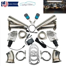 2.5" 2.5in Electric Exhaust Valve System Control Motor y-Pipe Kit&Remote Switch