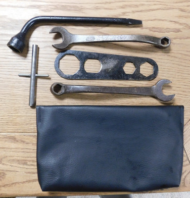 New Naugahyde Leather Tool Bag, Model A Fords Tools and Repro Owners Manual.