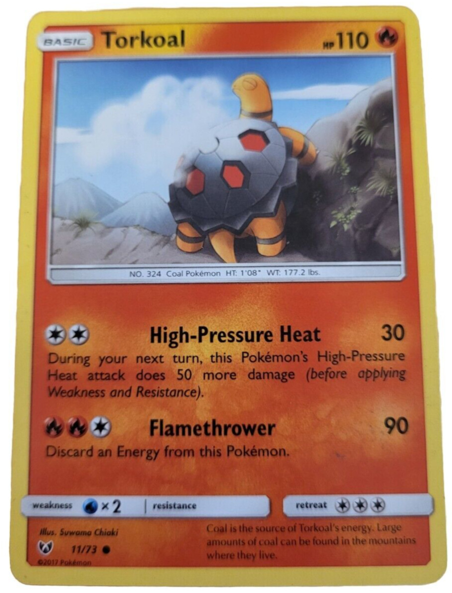 Pokemon Trading Card 11/73 Basic Torkoal