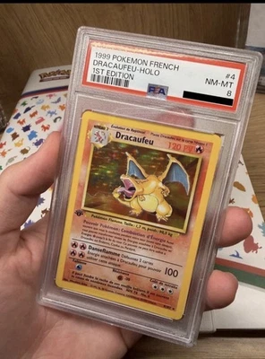 1999 Pokemon FRENCH 1st Edition Base Set Dracaufeu-Charizard Holo 4/102 PSA 6