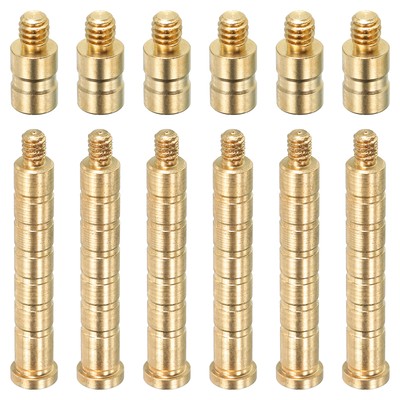 25/100 Grain Archery Arrow Insert 0.244 Inch, 6 Set Brass Arrow Weight Bolt