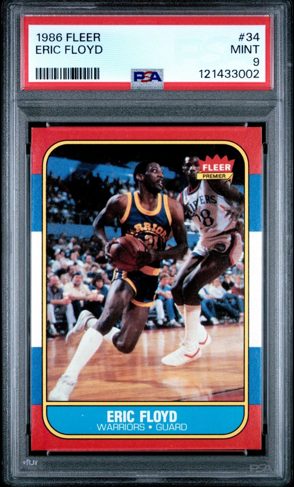 1986 Fleer Basketball #34 Eric Floyd PSA 9 MINT