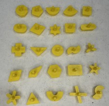 Vintage 1975 Lakeside s Perfection Game Replacement 25 Pieces Shapes Complete
