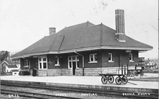 26AA054 2NDGEN NEG GRAND TRUNK RAILROAD DEPOT PONTIAC MI ca 1912
