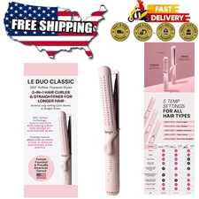 Le Duo Grande - 2-in-1 Professional Hair Curler & Flat Iron with Safety Features