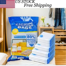 5 x Jumbo Vacuum Storage Bags Travel Space Saver Seal Clothes Organizer Bag