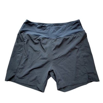 Baleaf Womens XL Running Shorts Black High Rise 5'' Inseam Pockets Liner Athletic