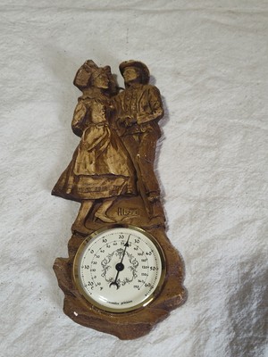 Vintage Black Forest German Wall Celsius / Fahrenheit Thermometer 8 Inch B19
