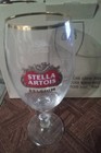 Stella Artois 50 Cl Beer Chalice Glasses Lot of 4 Gold Rim Belgium Tall Stemmed — photo 4