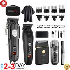 Professional Hair Clipper Set for Men, Cordless Barber Clippers Set and Trimmer