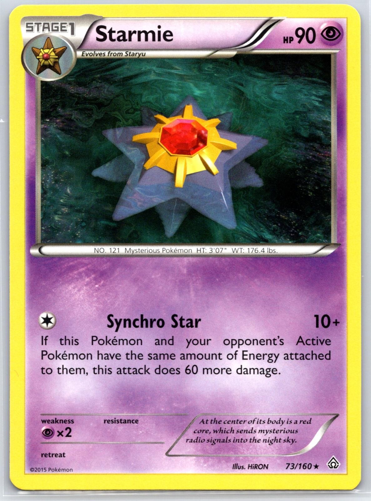 Starmie 73/160 Rare Primal Clash Pokemon Near Mint