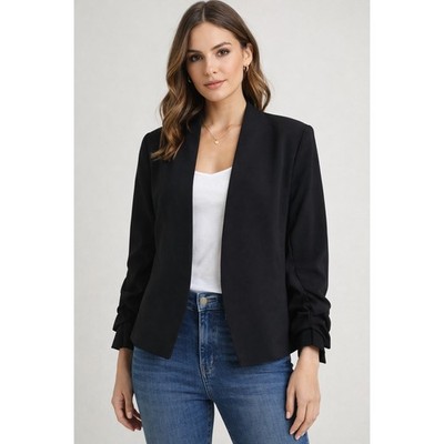 NWT-Rachel Zoe Black Blazer Size Small Open Front