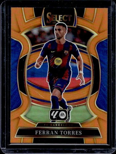 2025-26 Panini Select La Liga Ferran Torres Terrace Orange Prizm #/75 Barcelona
