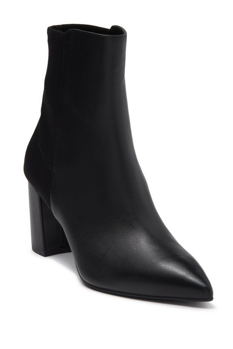 Stuart Weitzman Leather Booties in Black sz 10 Stuart Weitzman Black Leather Mid-Calf Block Heel Booties main image 1