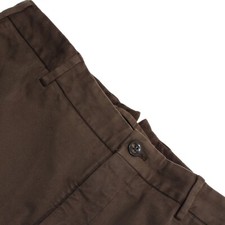 Incotex NWT Chinos / Casual Pants Size 46 30 US In Solid Brown Cotton Blend