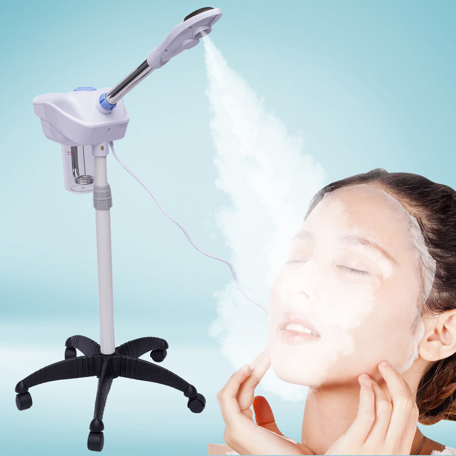 360?? Vaporizador facial giratorio de ozono spa vaporizador facial 750W