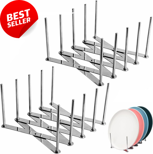 Pot Lid Rack, Multi-Layer, Folding, Countertop Organizer, Kitchen Storage - Picture 9 of 12