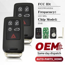 2x Keyless Entry Remote Car Key Fob For Volvo S80 V60 V70 Xc60 Xc70 Kr55wk49264