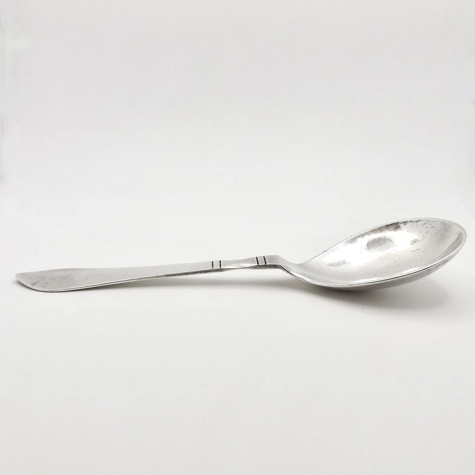 Continental Georg Jensen Sterling Silver Compote Gumbo Soup Serving Spoon 7in - Image 2 of 4