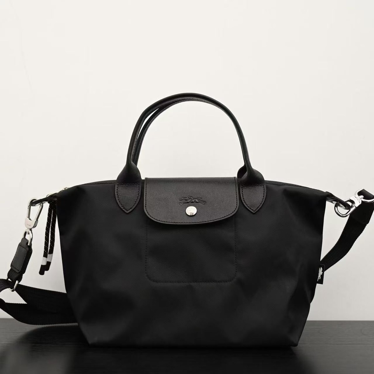 Le Pliage ENERGY S size BLACK Shoulder Handle bag 38/25x23x16cm