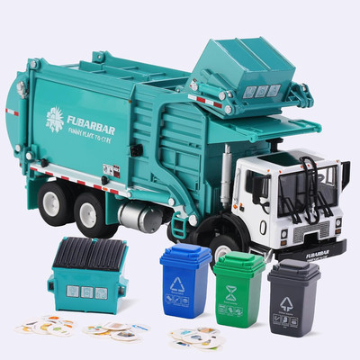 Garbage Truck Toys, 1:43 Bruder Tonka Trash Trucks Model for Boys Metal Diecase