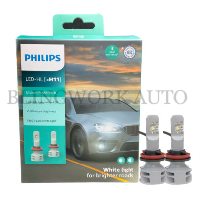 PHILIPS H11 Ultinon Pro5100 LED Car Headlight Bulbs Kit 5800K White