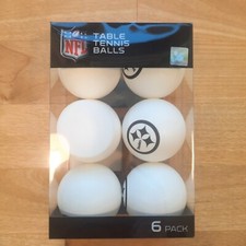 Pittsburg Steelers NFL Ping Pong Balls 6-Pack Black White