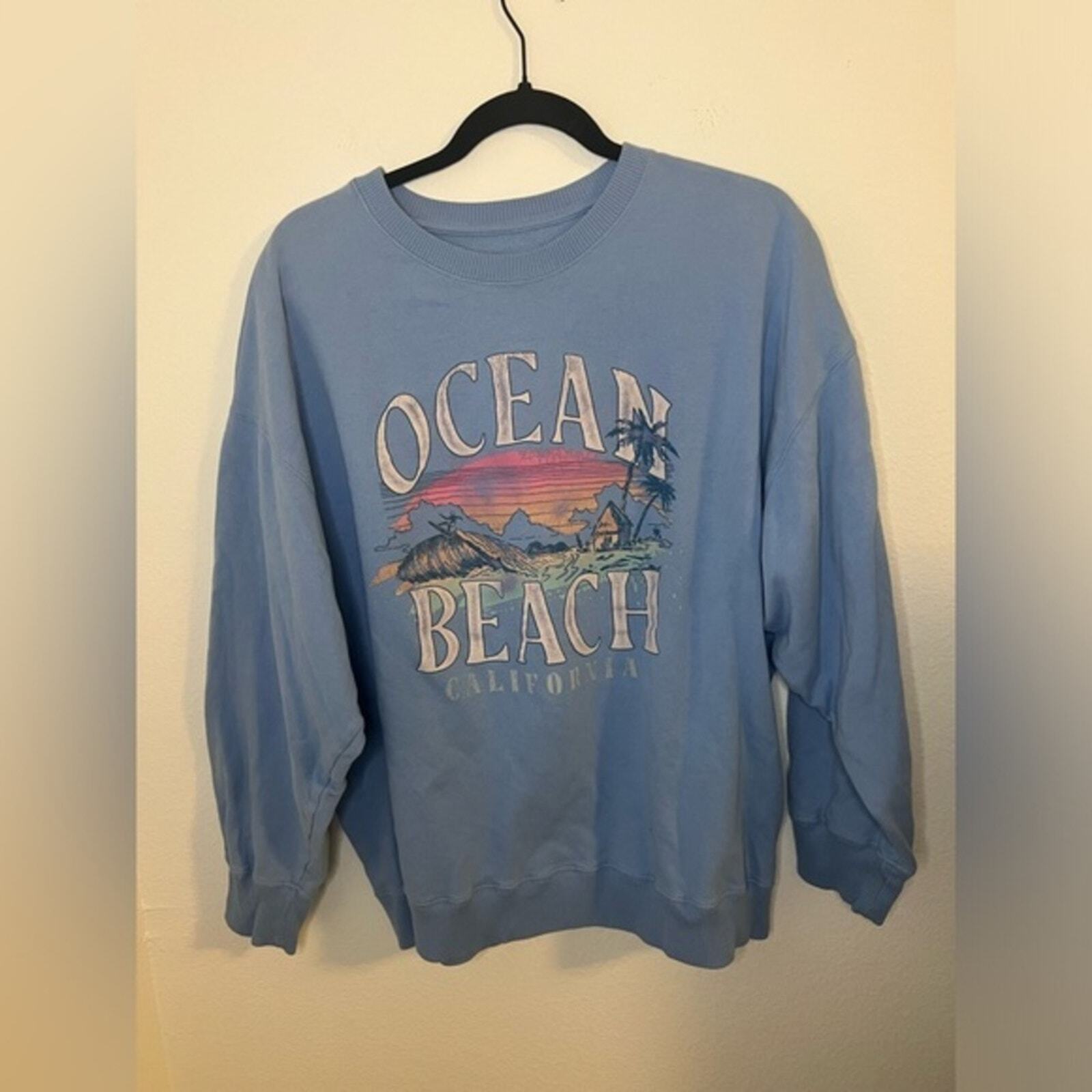 Hollister blue graphic crewneck sweatshirt