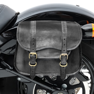 Sacoche De Selle Moto Cuir Triple K USA – Bordeaux (Années 80-2000, Occasion)