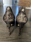 Ivanka Trump Black / Gold multi fabric leather pump size 7.5 — photo 2