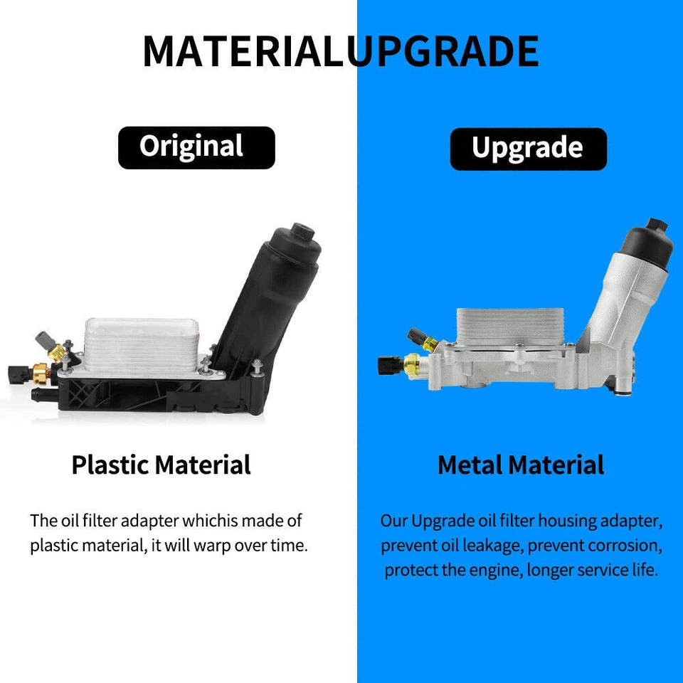 Carcasa de filtro de aceite y juego de pernos de junta de culata 220CID para Jeep Dodge Chrysler 3,6 L Foto 2 de 4