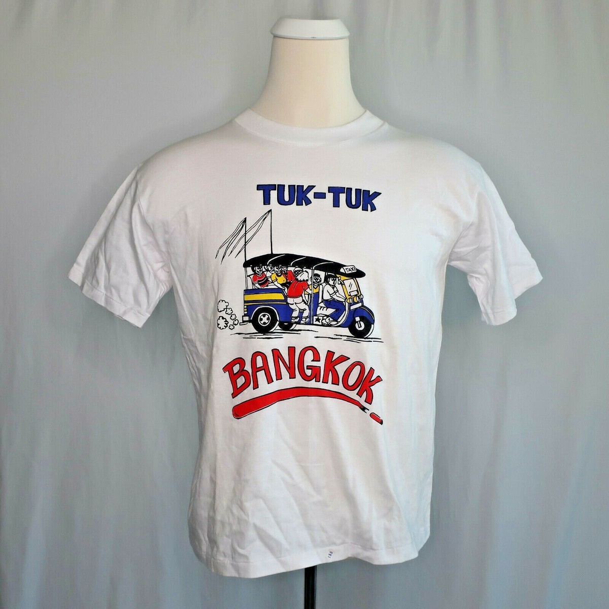 VTG 80s Tuk Tuk Bangkok Thailand Paper Thin Single Stitch Travel T