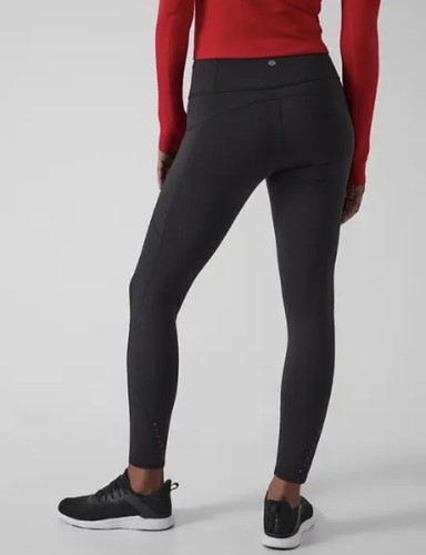 Athleta XXS Rainier Legging Collant Taille Haute, Noir Hiver Entraînement Course Neuf avec étiquette - Photo 7/7