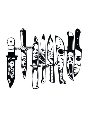 Horror Movie Characters Knives Novelty Collectable 3D Printed