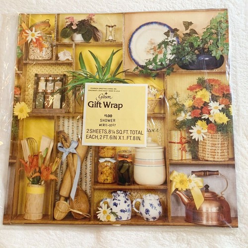 Retro/Vintage GIBSON Gift Wrap Paper for Bridal/Housewarming/Birthday