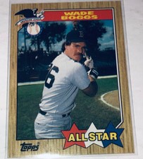 1987 Topps All Star Wade Boggs #608 Boston Red Sox Baseball Member HOF A16B2