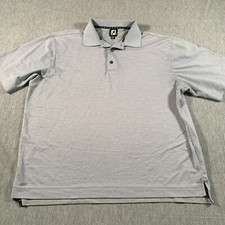 FootJoy Polo Shirt Mens XL Gray Golf Performance Moisture Wicking Stretch