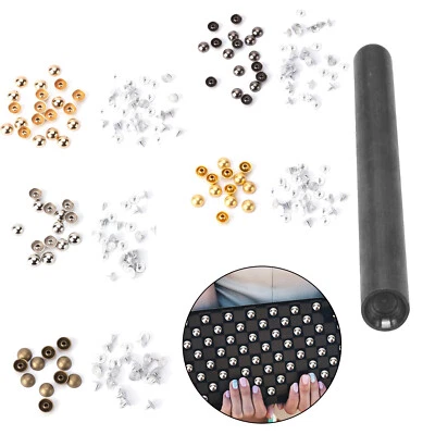 ARTANDCRAFTSUK Metall Kuppelnieten Rundstifte mit Befestigung Handwerkzeug für Lederjacke Mantel 100 Stück
