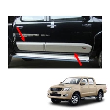 Body Cladding Side Molding Guard V1 Silver For Toyota Hilux Vigo Champ 2011 14