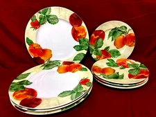 Paula Deen Georgia's Bounty 8 Pc. Set Of 4 Each Dinner 10 1/2" & Salad 8" Plates